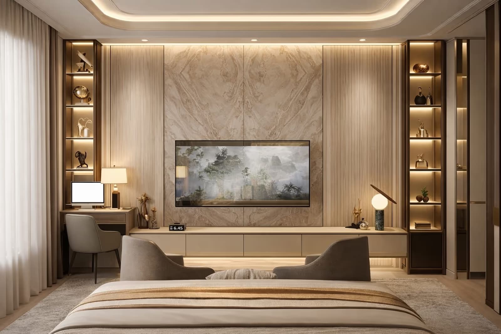 WallArc living room interior with warm furniture and decor